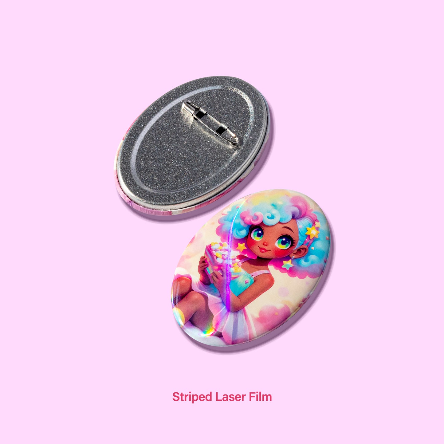 Oval Clear Badge