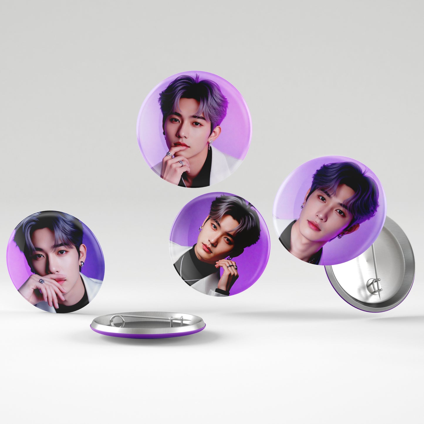 75mm Sparkling Round Badge - PICSQUEEN