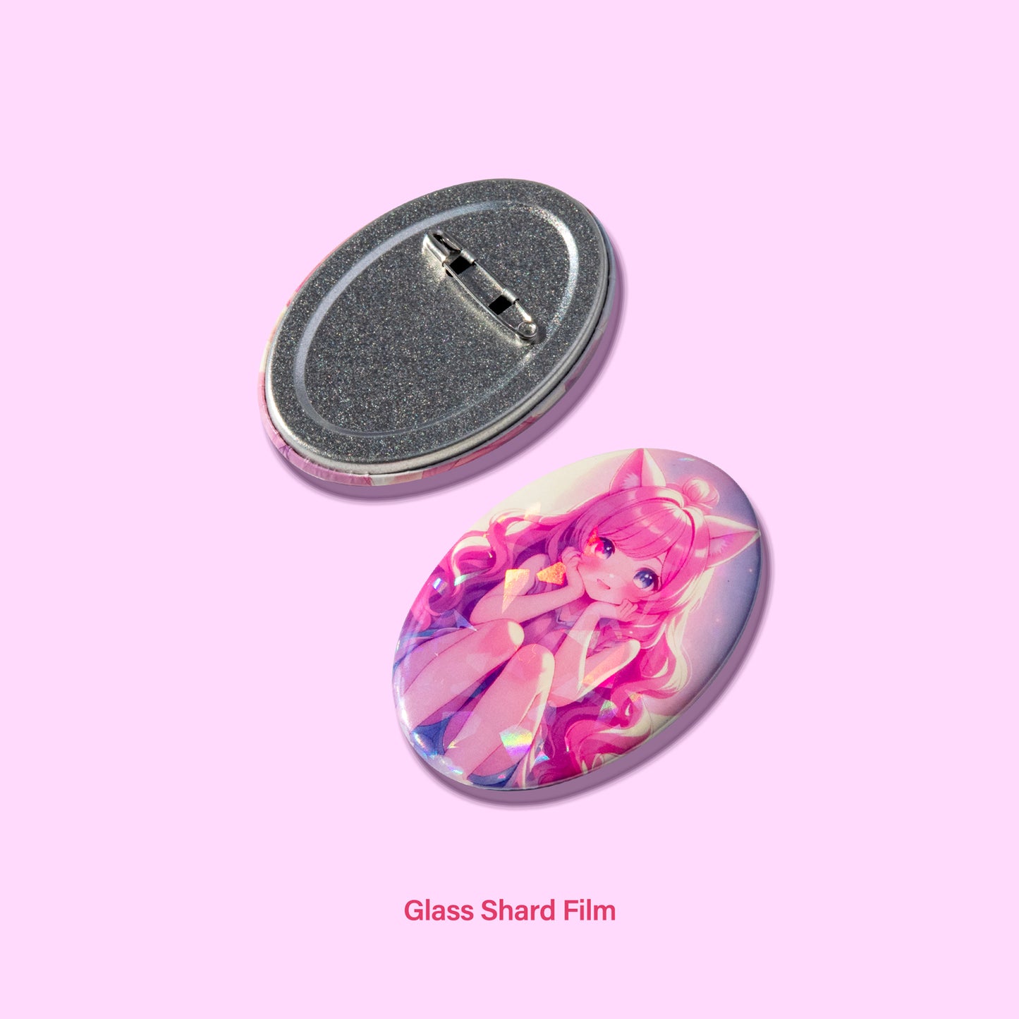 Oval Clear Badge