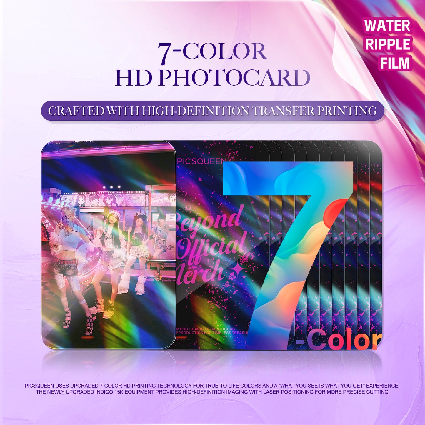7-Color HD Photocard -Water Ripple Film