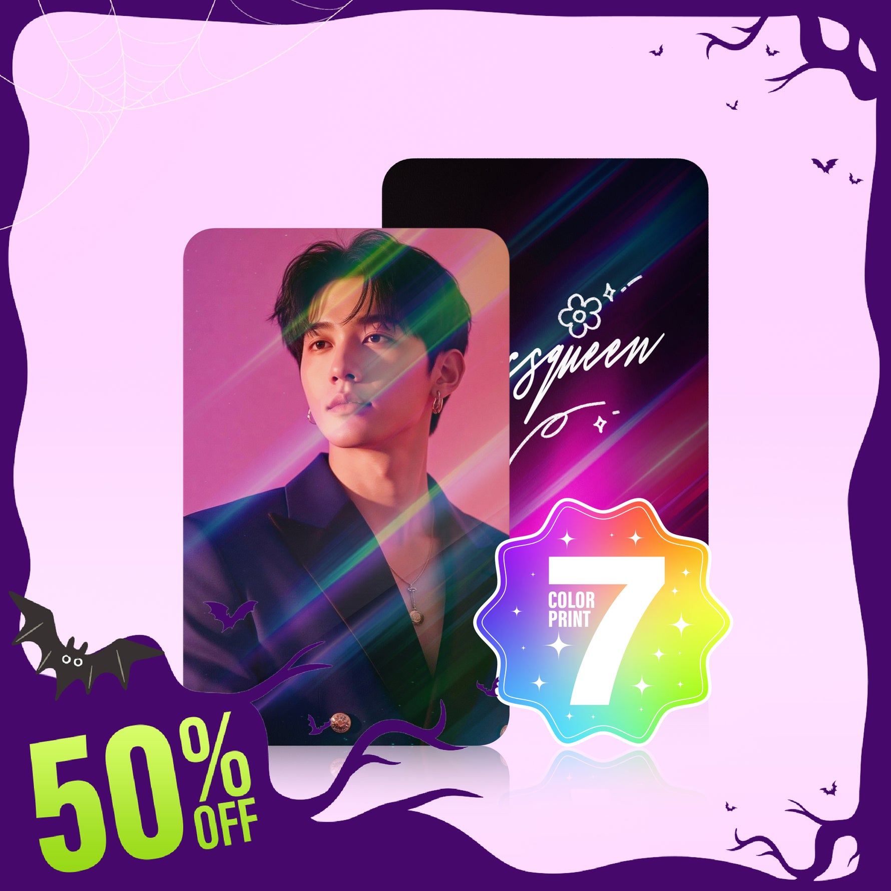 Laser Stripe Photocard