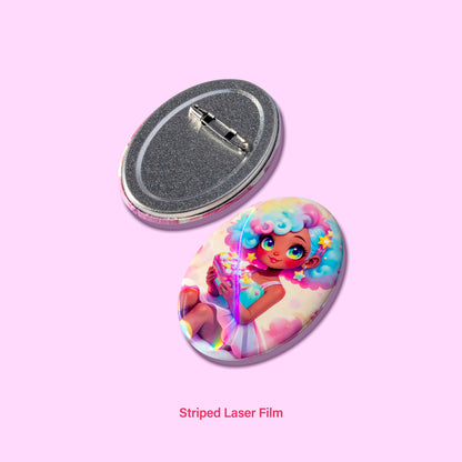 Oval Clear Badge