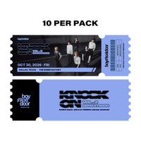 KNOCK ON Tour City Ticket Stubs