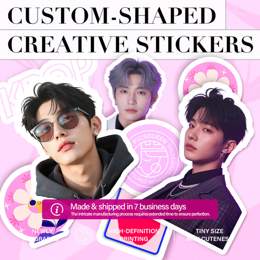 Custom-shaped creative stickers