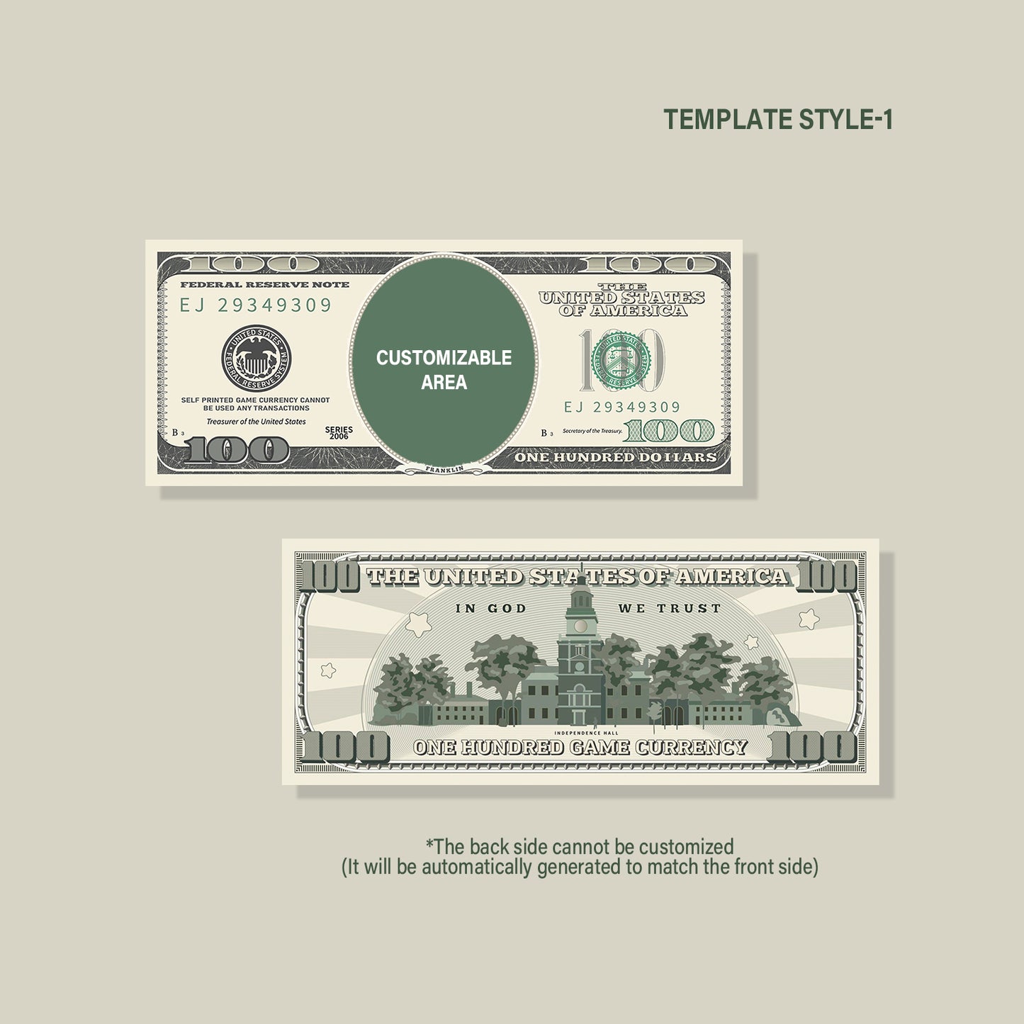 Novelty Bills (For Entertainment Only)