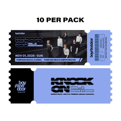 KNOCK ON Tour City Ticket Stubs