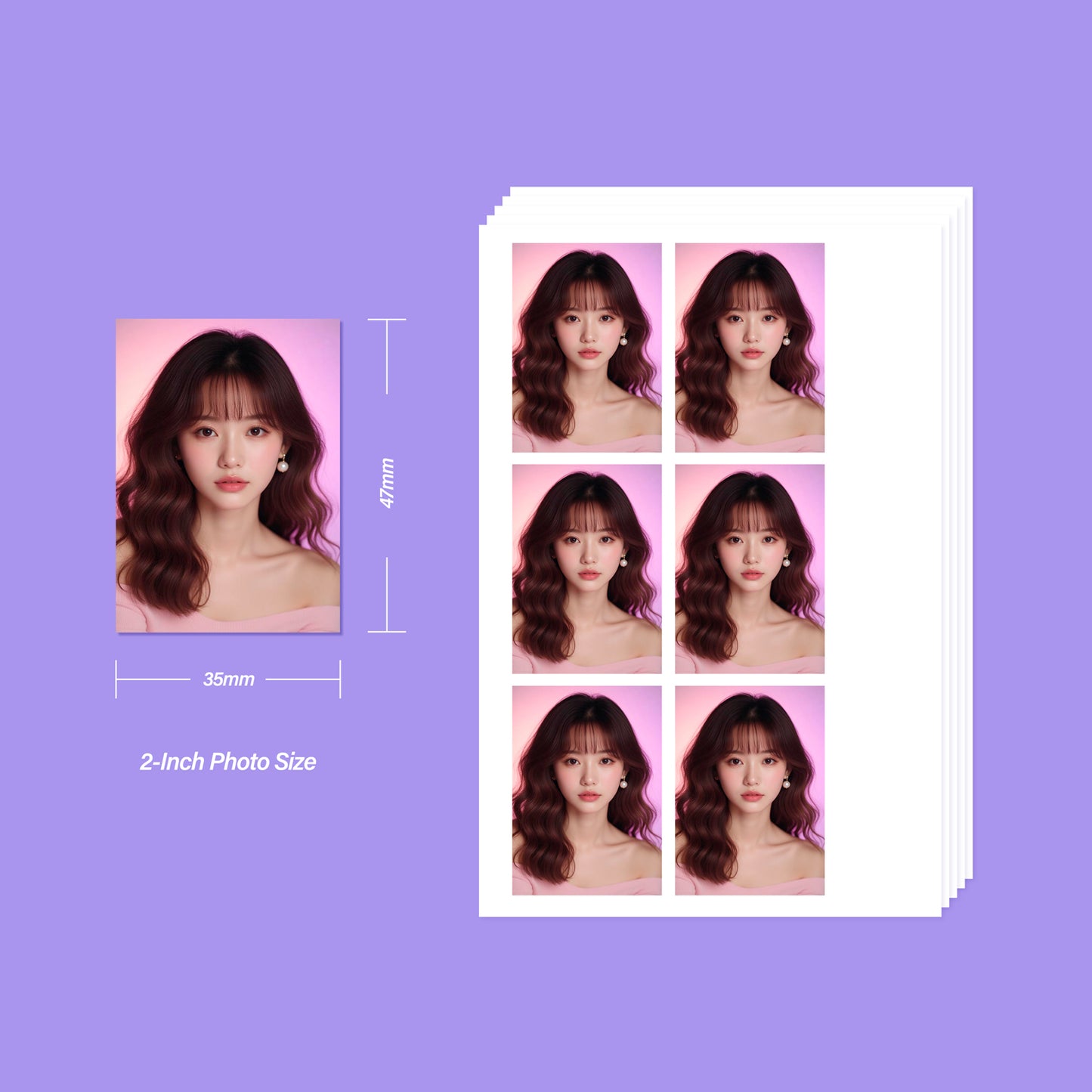 2-Inch ID Photo(Uncut)