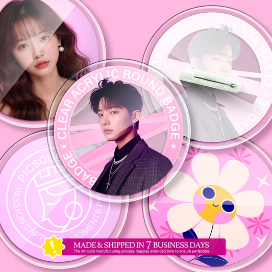 Clear Round Acrylic Badge