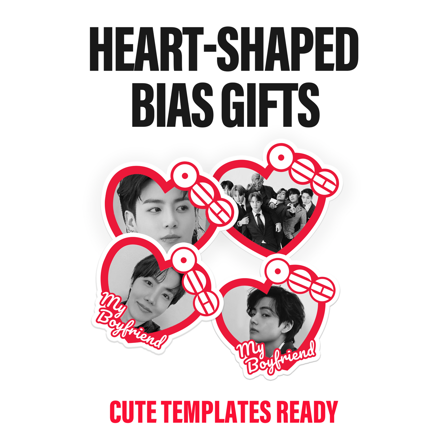 Arirang Custom Heart Stickers