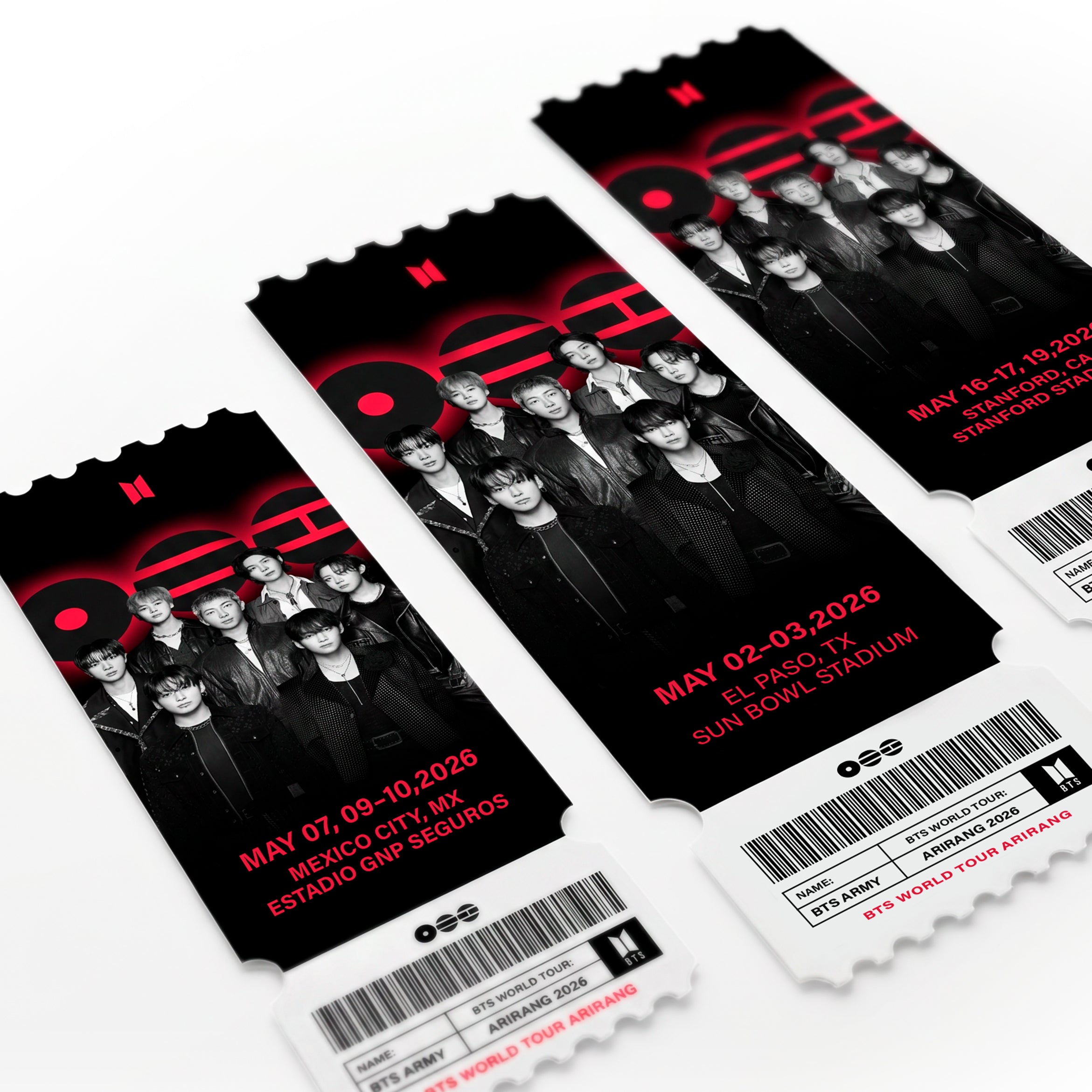 BTS Tour City Ticket Stubs – PICSQUEEN