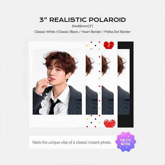 3 inches Realistic Polaroid