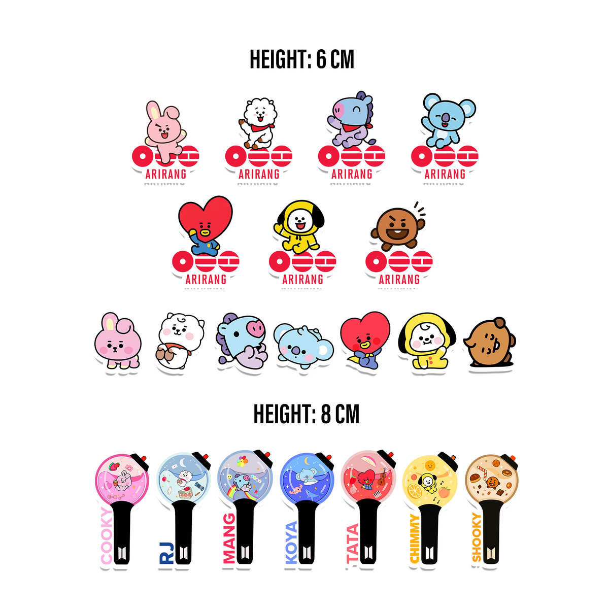 Arirang BT21 Sticker Mix