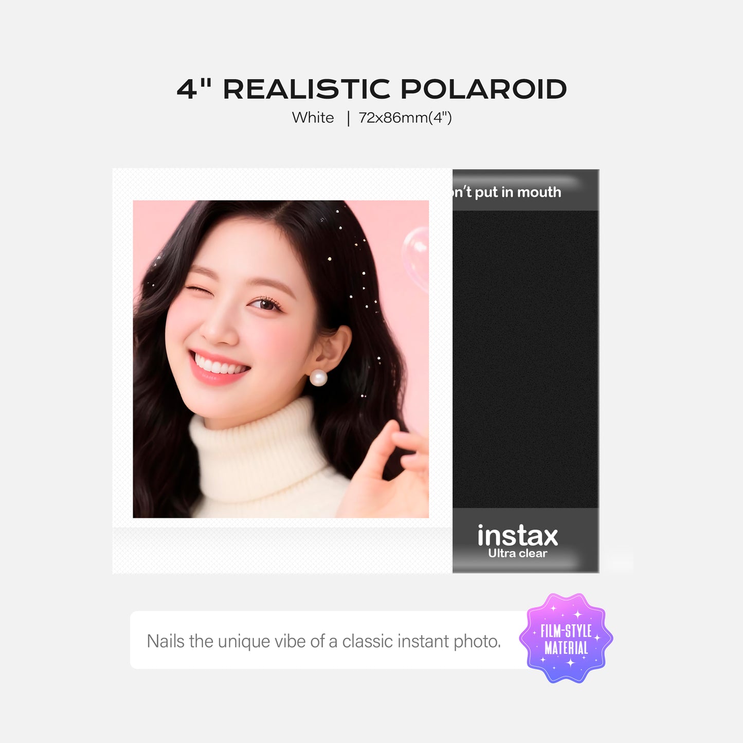 4" Realistic Polaroid