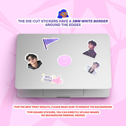 Custom-shaped creative stickers