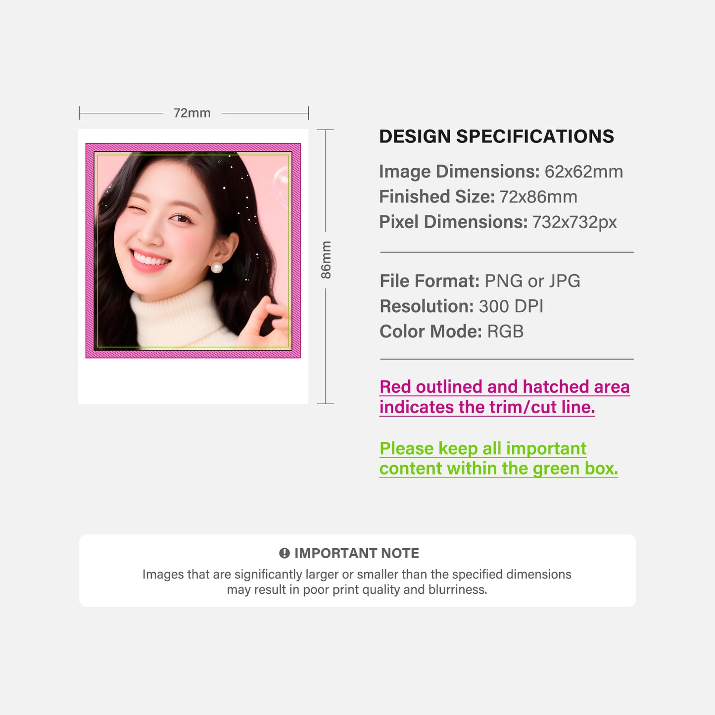 4 inches Realistic Polaroid