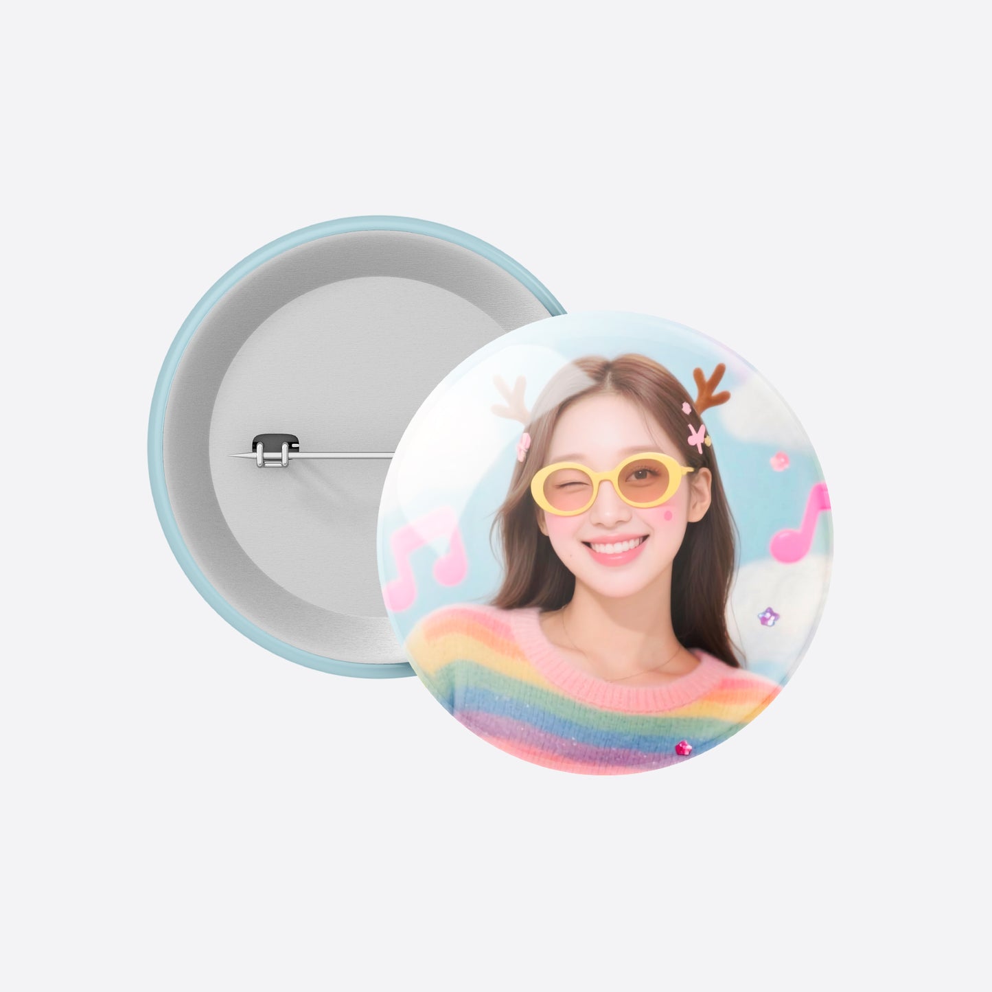 58mm Sparkling Round Badge