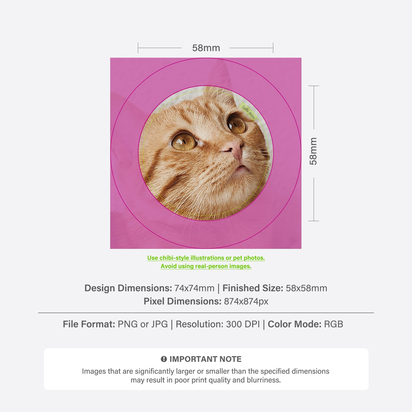 58mm Plush Badge