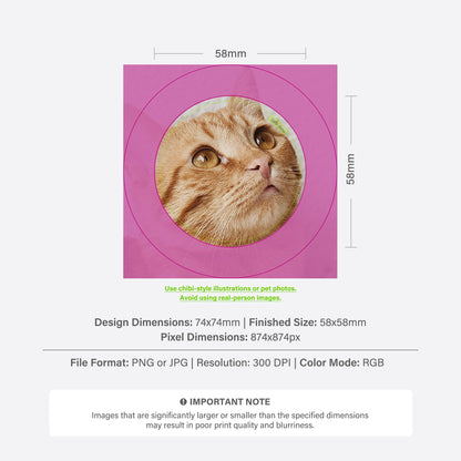 58mm Plush Badge
