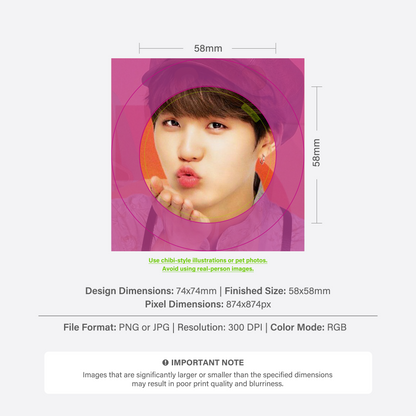 Custom Kissy Badge