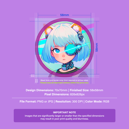 58mm Crystal-Clear Round Badge