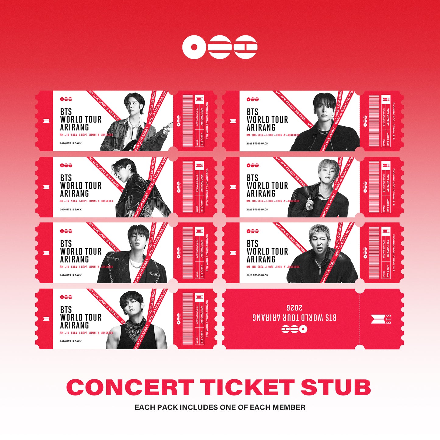 BTS Bias Ticket Stubs