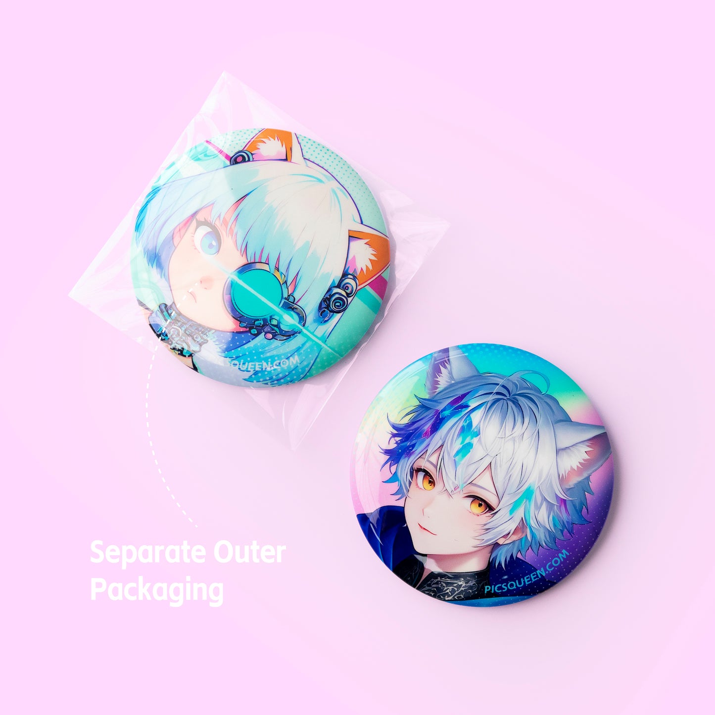 Crystal-Clear Round Badge