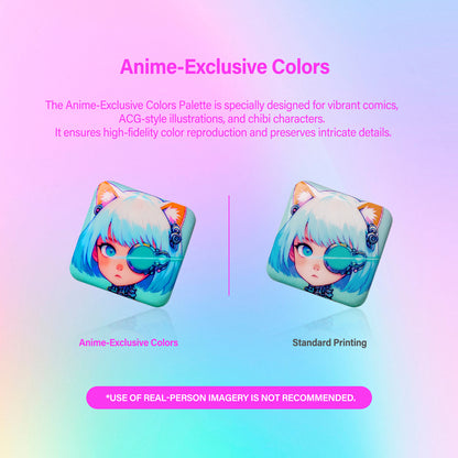Mini Square Clear Badge
