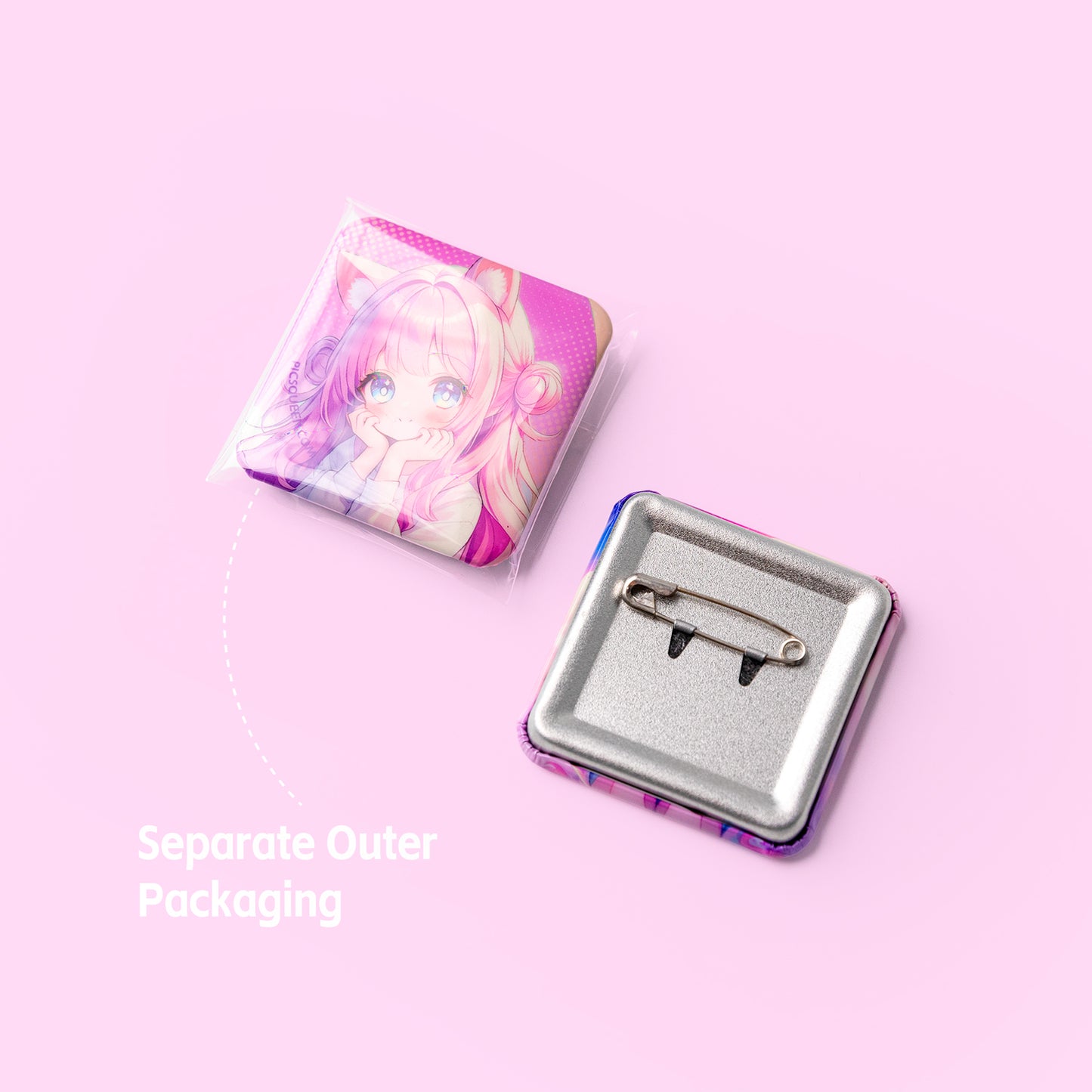 Square Clear Badge