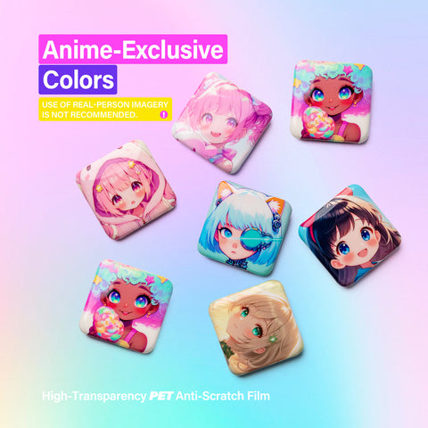 Mini Square Clear Badge