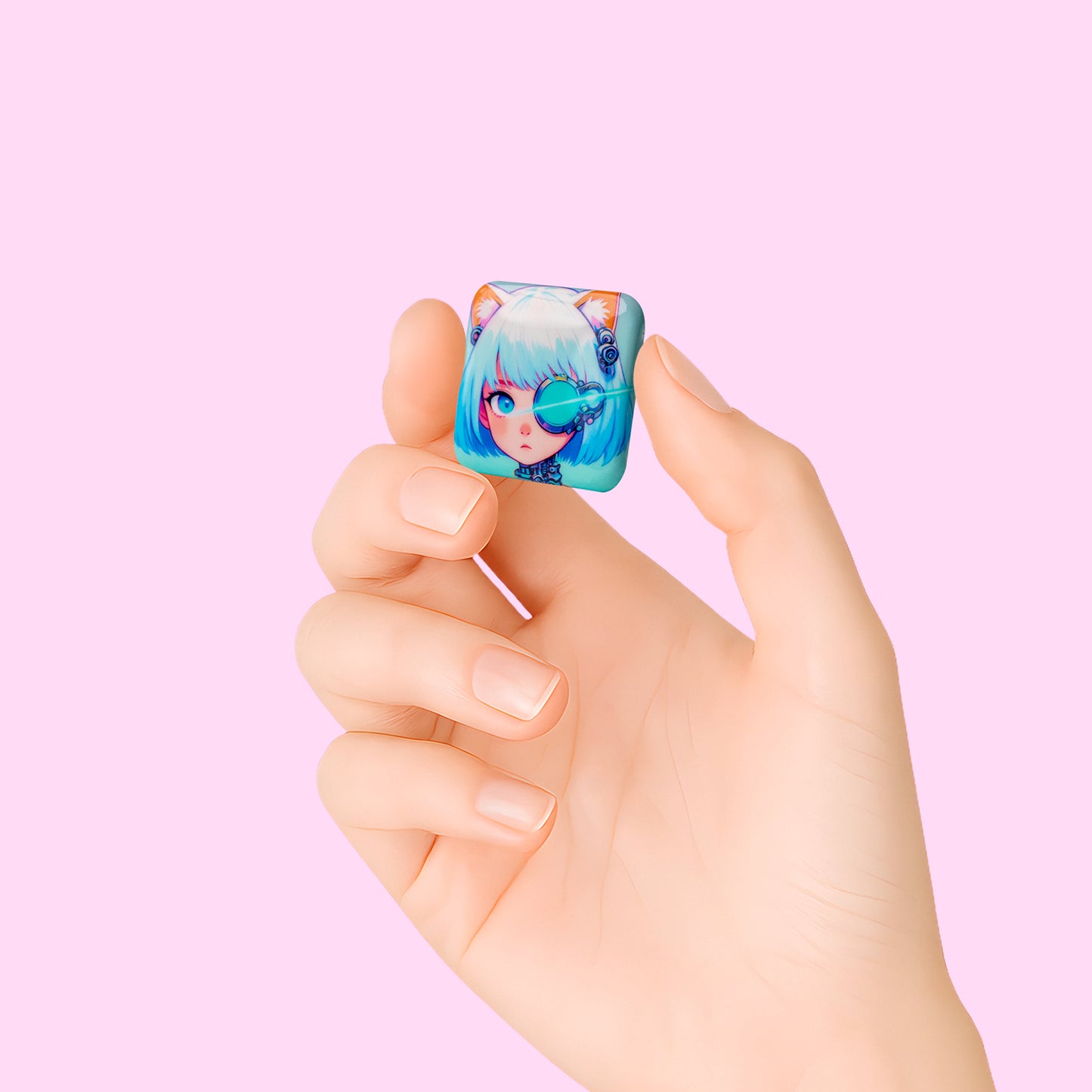 Mini Square Clear Badge