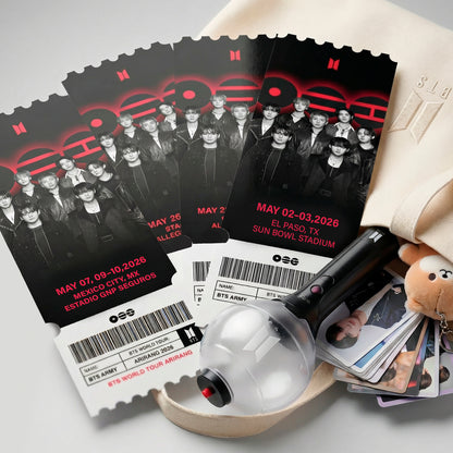 BTS Tour City Ticket Stubs