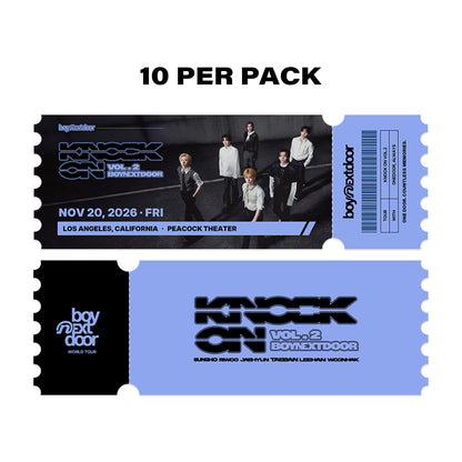 KNOCK ON Tour City Ticket Stubs
