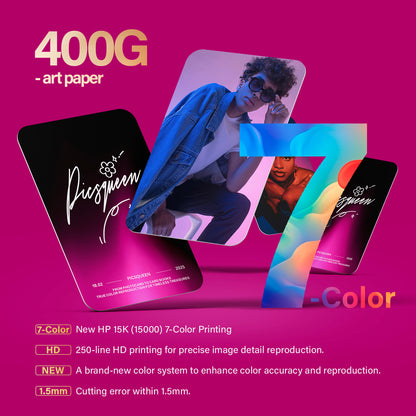 7-Color HD Photocard - Striped Laser Film