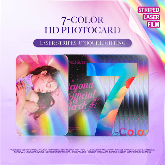 7-Color HD Photocard - Striped Laser Film