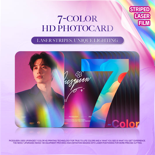 7-Color HD Photocard - Striped Laser Film