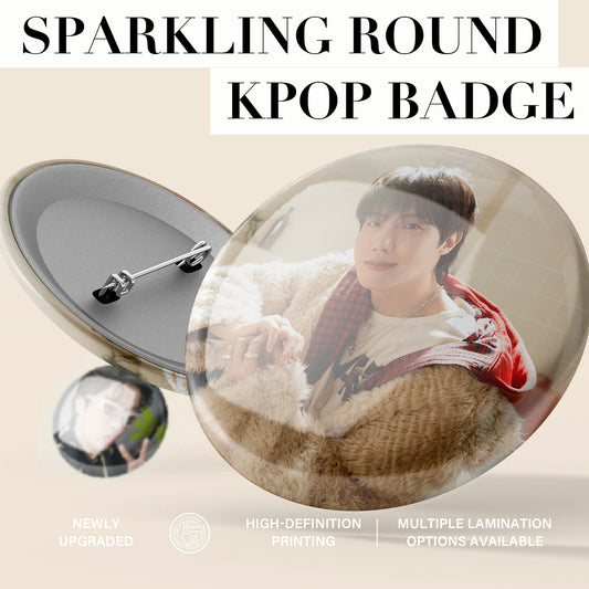 Sparkling Round KPOP Badge