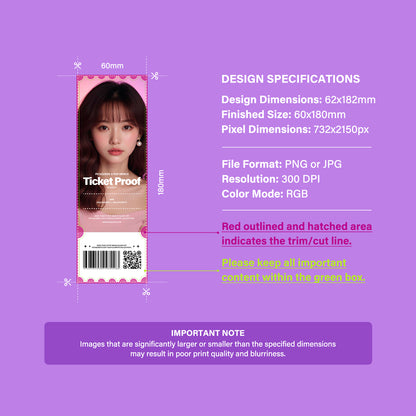 Acrylic Concert Ticket Stub