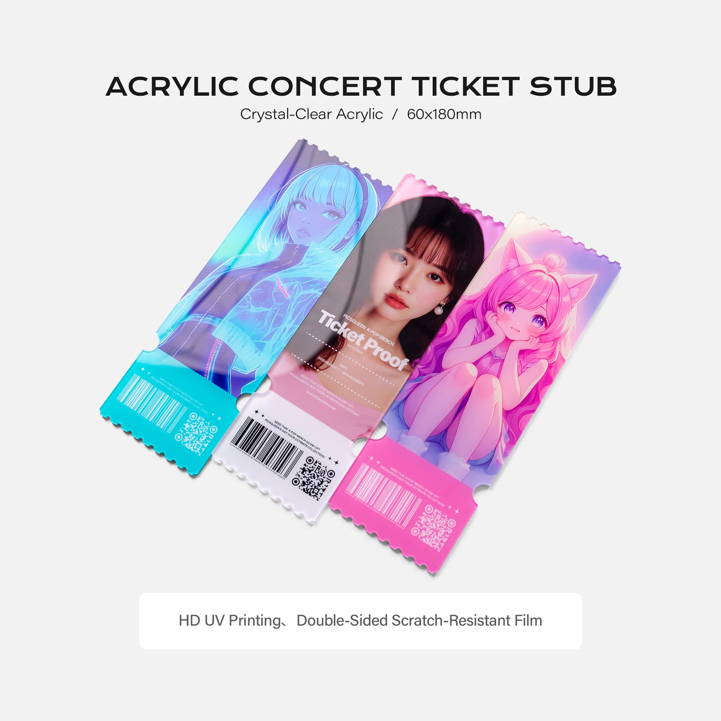 Acrylic Concert Ticket Stub