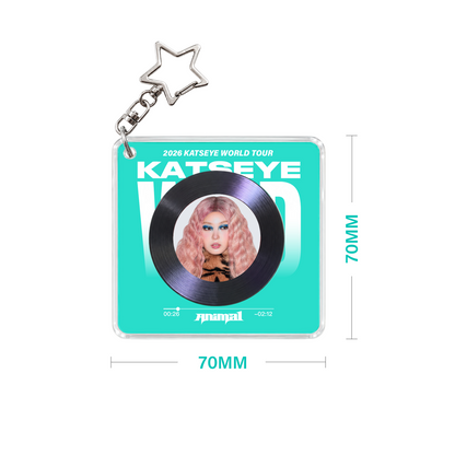 WILD Rotating Record Keychain