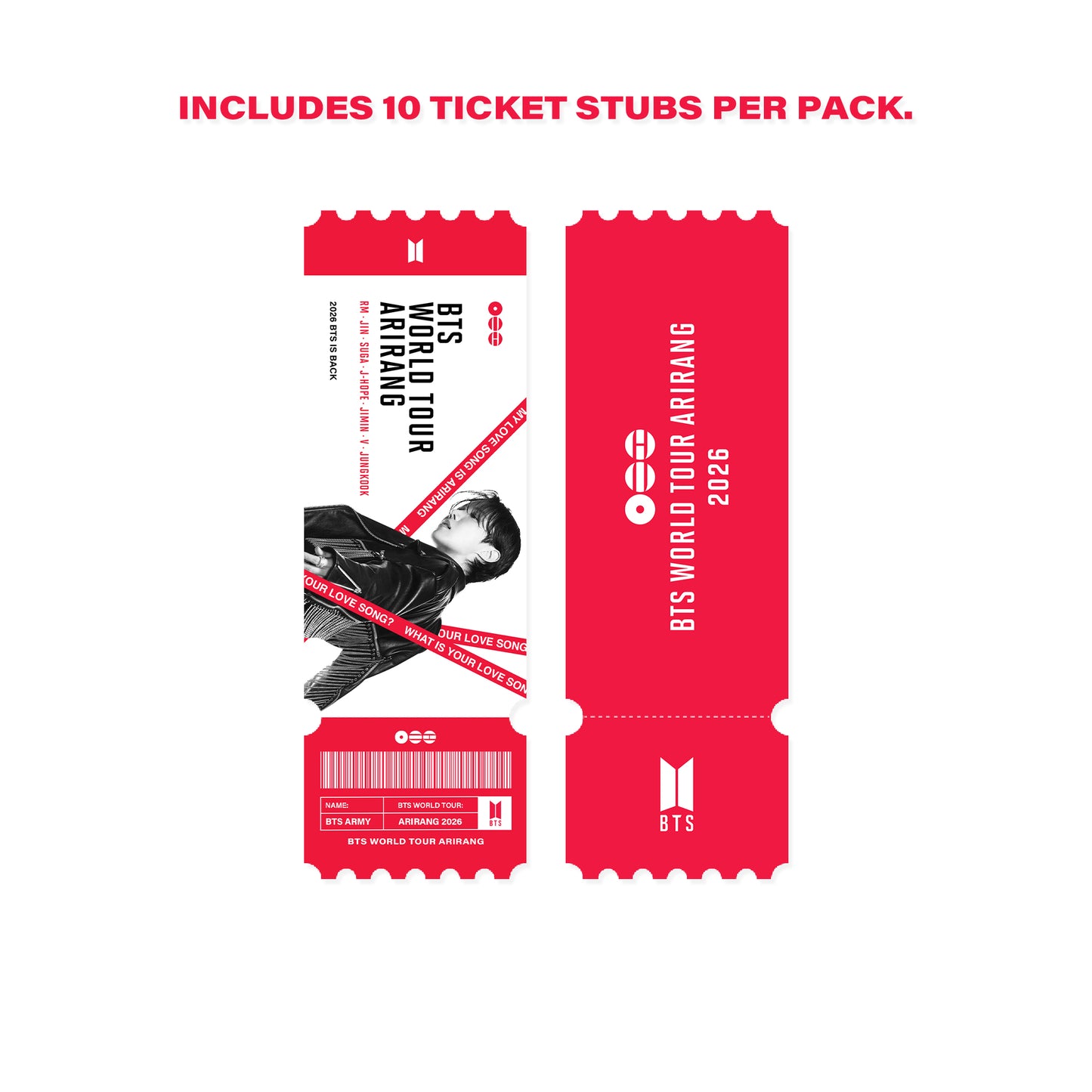 BTS Bias Ticket Stubs