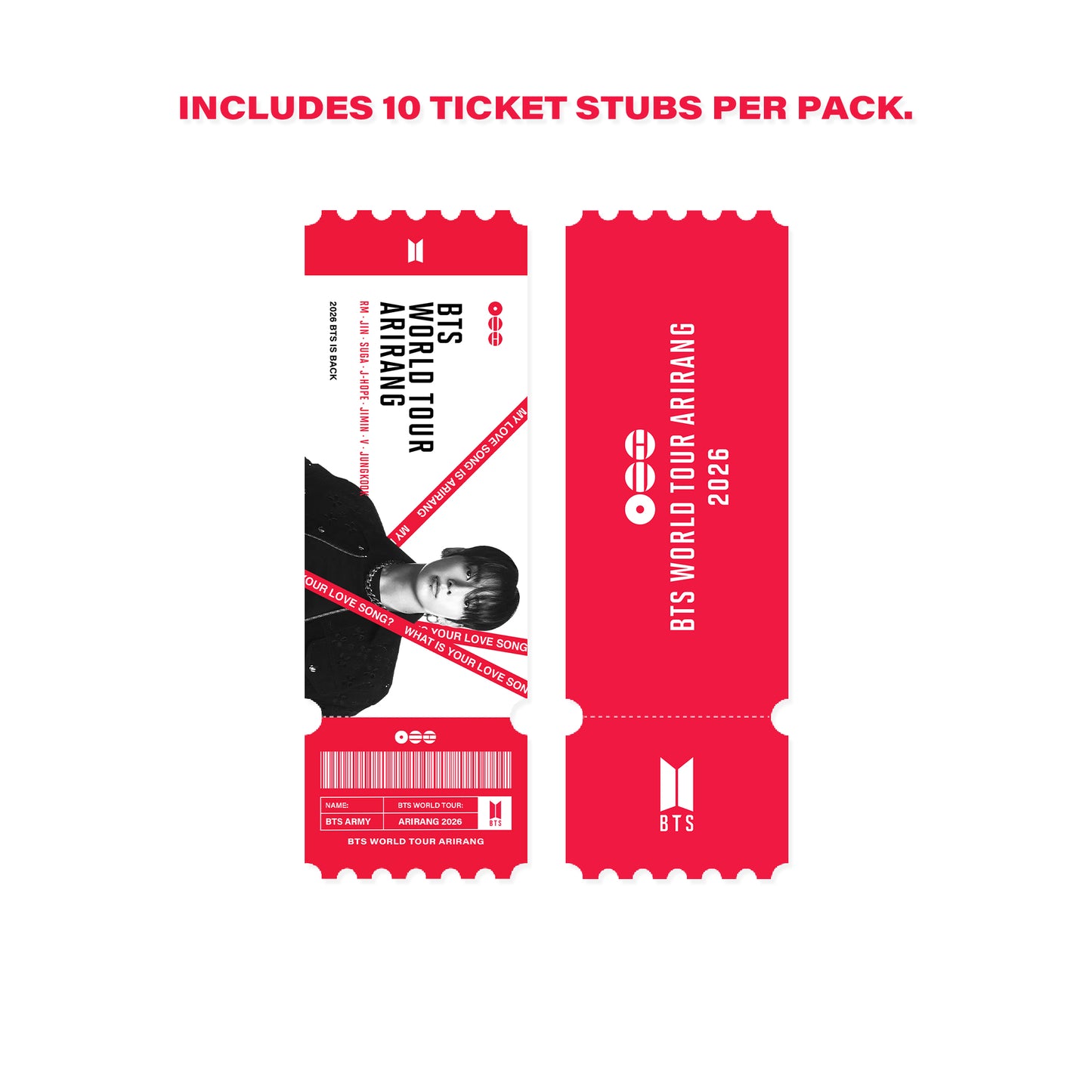 BTS Bias Ticket Stubs