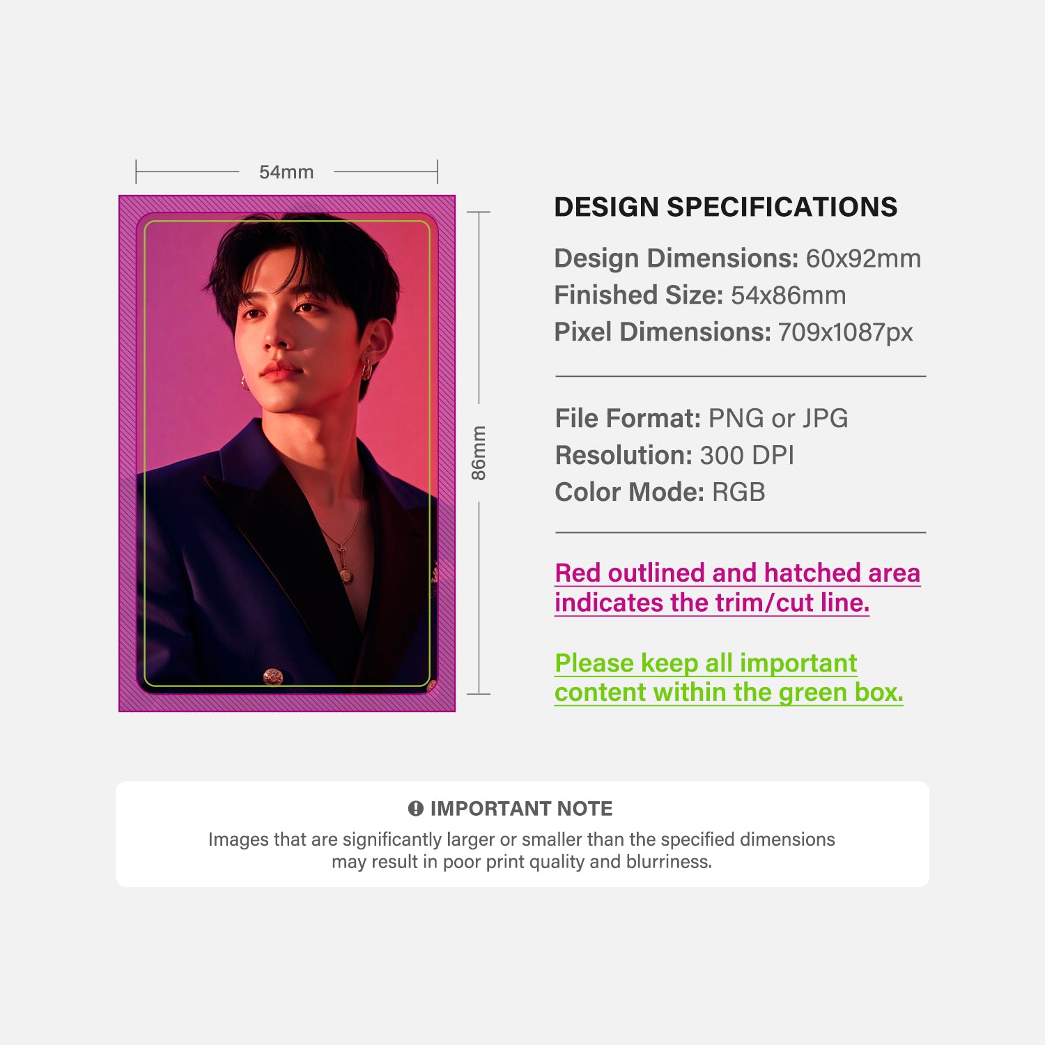 Laser Stripe Photocard – PICSQUEEN