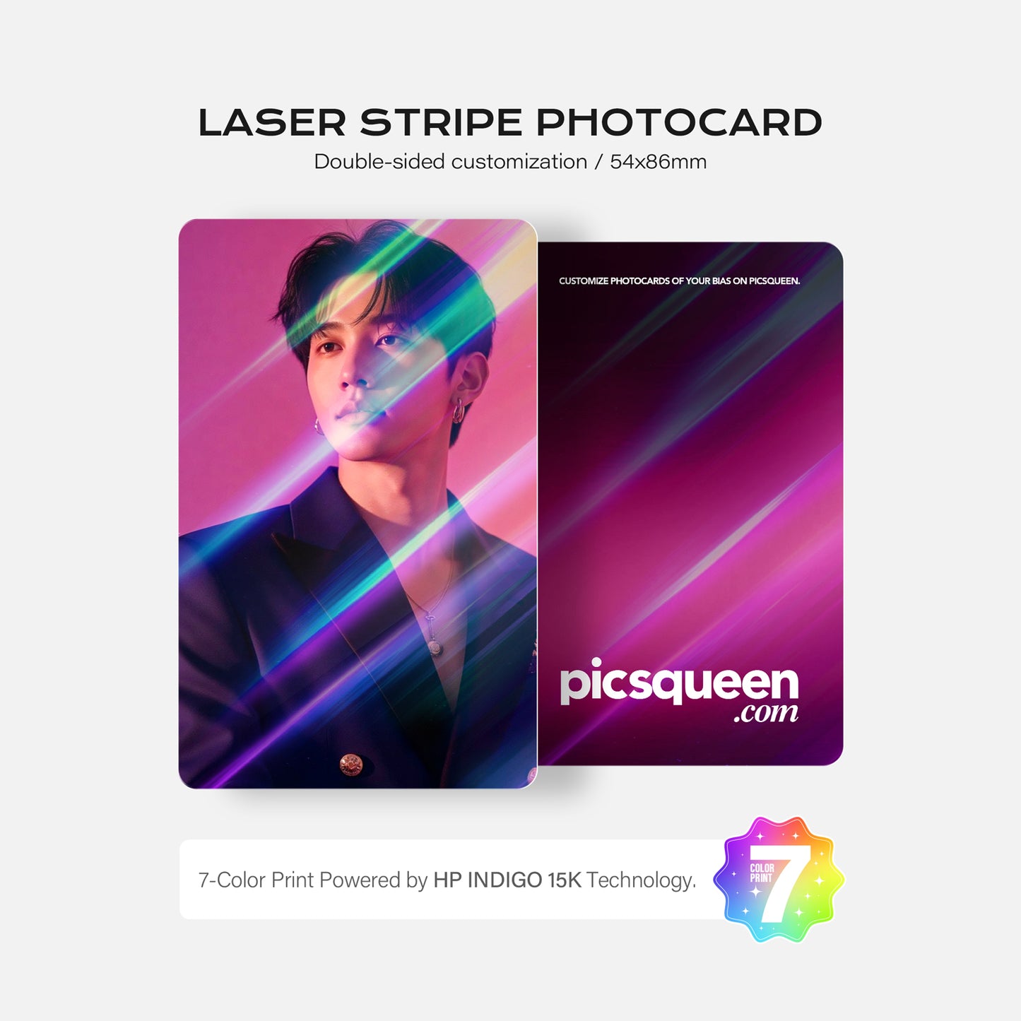Laser Stripe Photocard