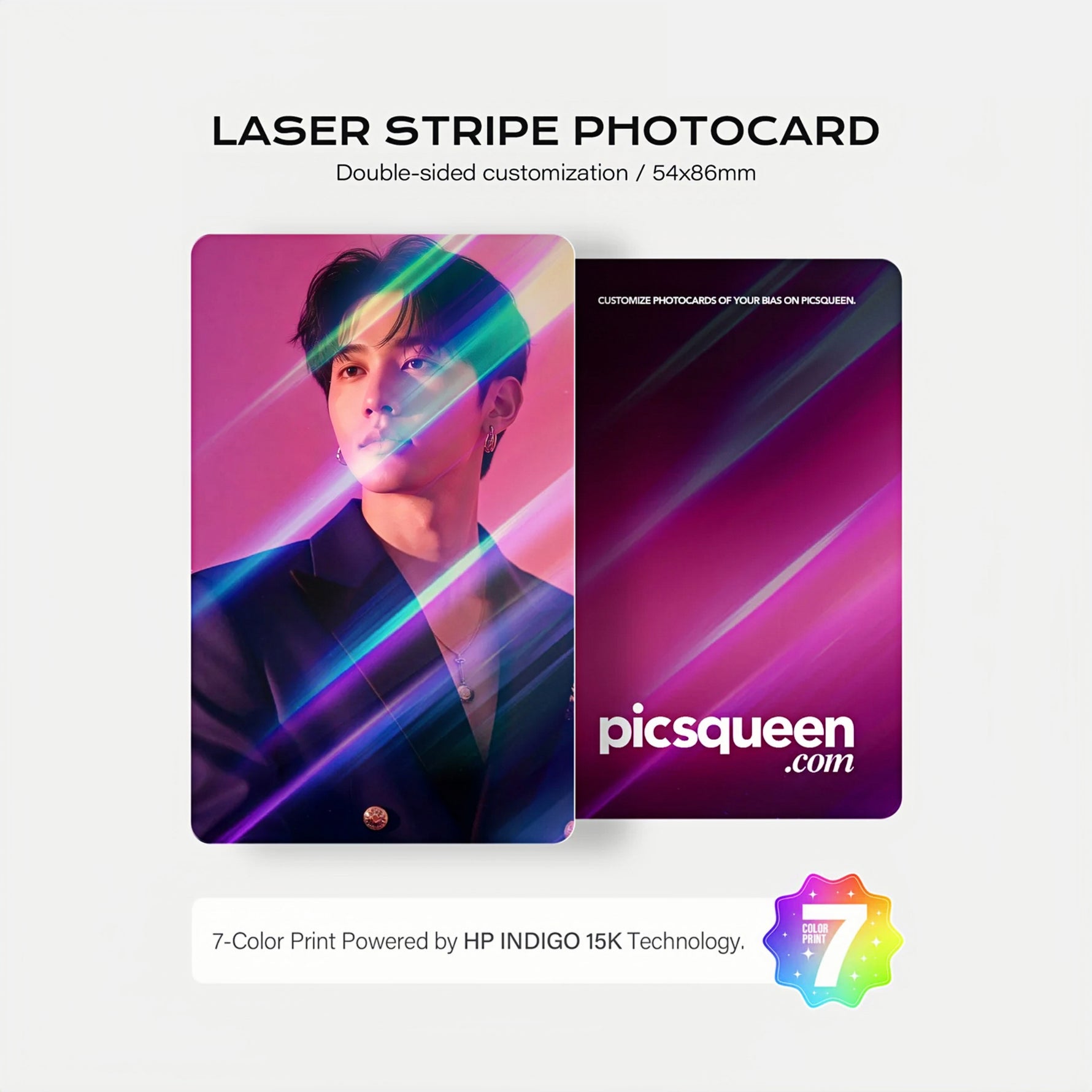 Laser Stripe Photocard - PICSQUEEN