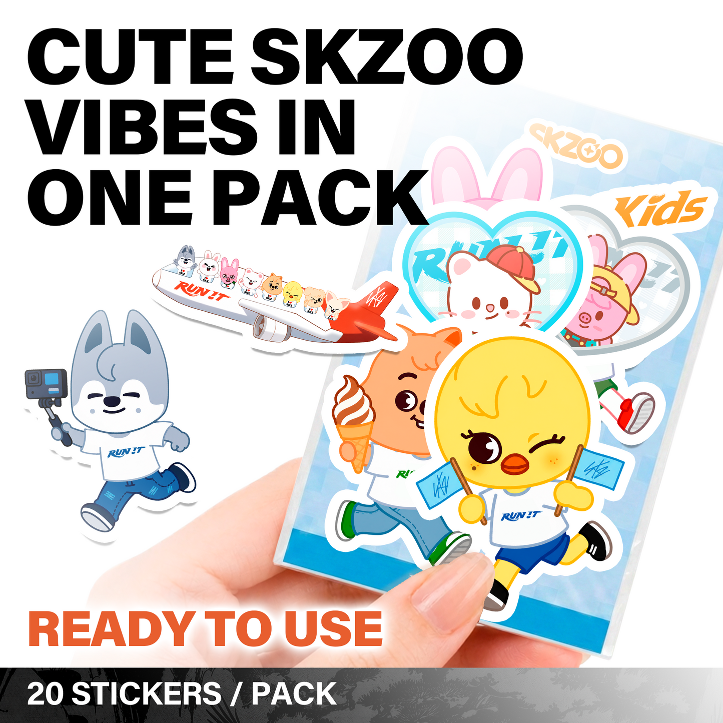 Run It Skzoo Sticker Mix