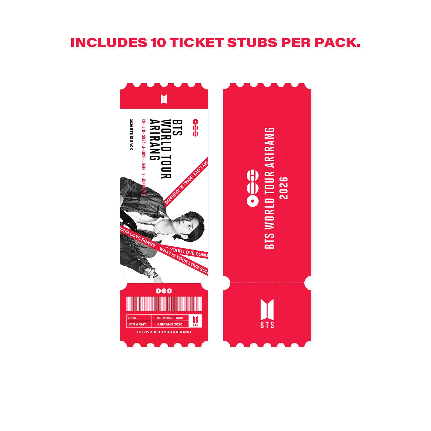 BTS Bias Ticket Stubs