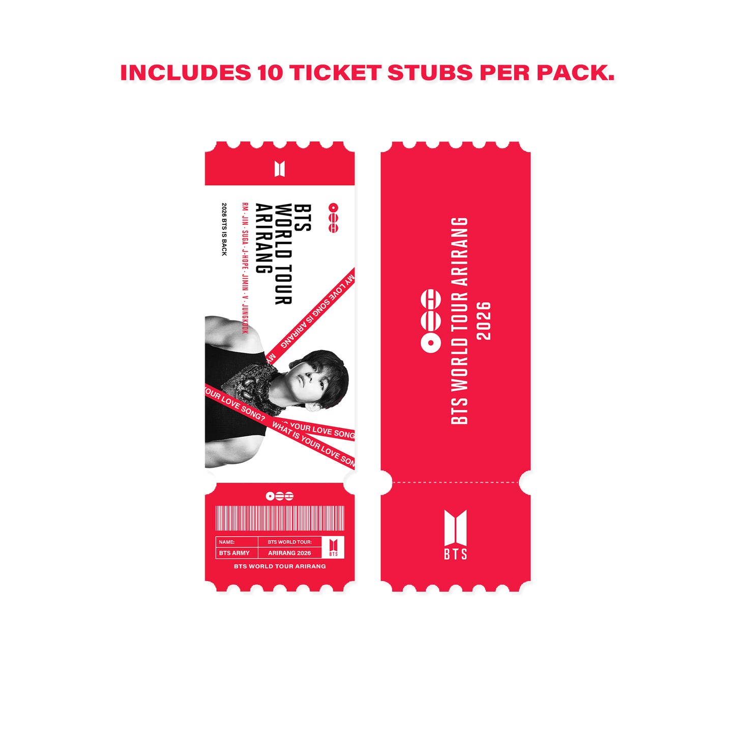 BTS Bias Ticket Stubs