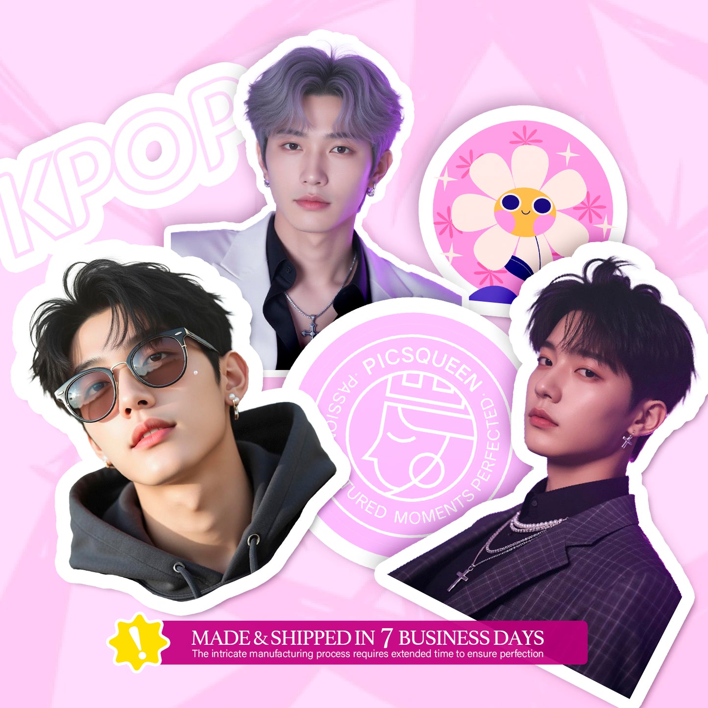 Custom-shaped creative stickers