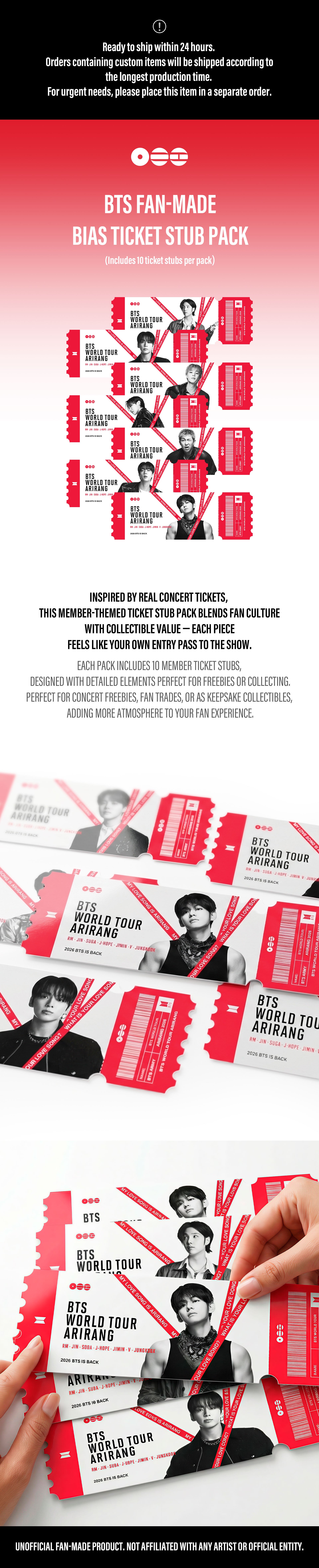 Arirang Bias Ticket Stubs
