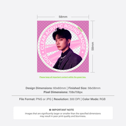 Round Acrylic Badge